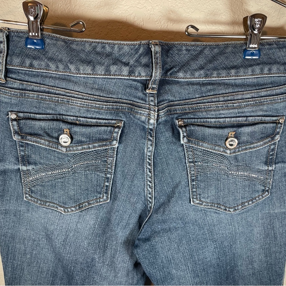 White House Black Market Women's Denim Slim Jeans Rhinestones - Picture 6 of 8